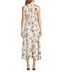 Pendleton Lana Printed Band Collar Sleeveless Midi Dress - Image 2