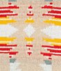 Color:White Multi Harding - Image 4 - Montera Cotton Geometric Print Crew Neck Long Sleeve Sweater