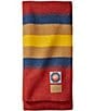 Color:Red - Image 1 - National Park Zion Striped Wool Blanket