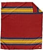 Color:Red - Image 2 - National Park Zion Striped Wool Blanket