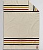 Color:White/Multi - Image 1 - National Parks Glacier Wool & Cotton Throw with Carrier