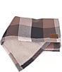 Color:Tan/Black - Image 2 - Pet Classics Block Plaid Pattern Berber Plush Throw Blanket