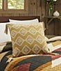 Pendleton Saddlebrook Stitching Geometric Print Tassel Square Pillow - Image 5