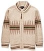 Pendleton Sawtooth Buck Full-Zip Lambswool Sweater, Color:Sawtooth Oatmeal - Image 1