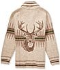Pendleton Sawtooth Buck Full-Zip Lambswool Sweater, Color:Sawtooth Oatmeal - Image 2