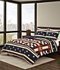 Pendleton Scout Stripe Coverlet Mini Set, Color:Navy - Image 1