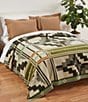 Pendleton Seven Springs Southwestern Pattern Reversible Coverlet, Color:Green - Image 1