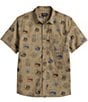 Pendleton Shoreline Patch Print Short Sleeve Woven Shirt - Image 1