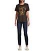 Color:Vintage Black - Image 3 - Short Sleeve Crew Neck Rodeo Cowgirl Graphic Tee Shirt