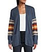 Pendleton Sierra Springs Open Front Cardigan, Color:Dusty Blue Heather - Image 1