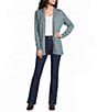 Pendleton Sierra Springs Textured Yarn Open Front Long Sleeve Open Front Cardigan - Image 3