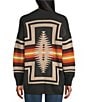 Pendleton Sierra Springs Western Patch Pocket Open Front Cardigan, Color:Charcoal Heather - Image 2