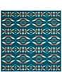 Pendleton Summerland Geometric Print Reversible Coverlet Mini Set, Color:Teal - Image 2