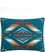 Pendleton Summerland Geometric Print Reversible Coverlet Mini Set, Color:Teal - Image 7