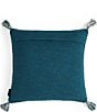 Pendleton Summerland Geometric Print Tassel Decorative Square Pillow, Color:Teal - Image 2