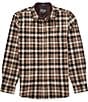 Pendleton Trail Large Plaid Long Sleeve Woven Shirt, Color:Brown/Yellow - Image 1
