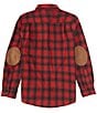 Color:Red Ombre - Image 2 - Trail Long Sleeve Plaid Wool Woven Shirt