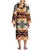 Pendleton Unisex Pattern Long Sleeve Terry Hoodie Robe Terry Robe, Color:Mystic Lake Multi - Image 2