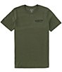 Color:Military Green/Black - Image 2 - Vintage Logo Graphic Short Sleeve T-Shirt
