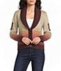 Pendleton Western Scenic Ombre Knit Shawl Collar Long Sleeve Button Cardigan - Image 1