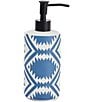 Color:Blue - Image 1 - White Sands Glaze Motif Lotion Pump Dispenser