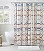Color:Antique White/Multi - Image 1 - White Sands OEKO-TEX® Shower Curtain
