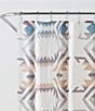 Color:Antique White/Multi - Image 2 - White Sands OEKO-TEX® Shower Curtain
