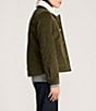 Pendleton Wind River Corduroy Water Resistant Club Collar Snap Front Trucker Jacket, Color:Dark Olive - Image 3