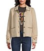Pendleton Wool Blend Point Collar Long Sleeve Embroidered Souvenir Cardigan - Image 1