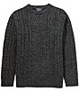 Pendleton Wool Fisherman Sweater, Color:Black Heather - Image 1