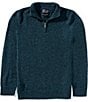 Pendleton Wool Quarter-Zip Sweater, Color:Midnight Green Mix - Image 1