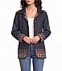 Pendleton Woven Jacquard Harding Print Point Long Sleeve Reversible Coat - Image 1