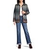 Pendleton Woven Jacquard Harding Print Point Long Sleeve Reversible Jacket - Image 6