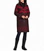 Pendleton Woven Jacquard Print Stand Collar Long Sleeve Archive Coat - Image 3