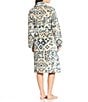 Pendleton Wyeth Cotton Terry Velour Cozy Long Robe, Color:Blue Ridge - Image 2