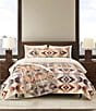 Pendleton Wyeth Fall Southwestern Geometric Pattern Coverlet Mini Set, Color:Fog - Image 1
