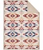 Pendleton Wyeth Trail Fall Southwestern Geometric Pattern Reversible Throw, Color:Fog - Image 2