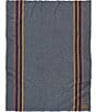 Color:Lake - Image 2 - Wool Yakima Stripe Camp Throw Blanket