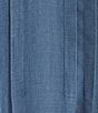 Perch by Blu Pepper Plus Round Neck Flutter Cap Sleeve Denim Top - Image 4
