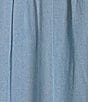 Blu Pepper Perch By Blu Pepper Plus Size Half Button Yoke Short Sleeve Blouse, Color:Chambray - Image 4