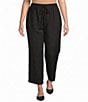 Perch by Blu Pepper Plus Size High Rise Elastic Waist Front Tie Lounge Pants - Image 1