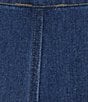 Perch by Blu Pepper Plus Size High Rise Front Tie Wide Barrel Leg Crop Denim Pants - Image 4