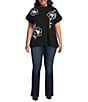 Perch by Blu Pepper Plus Size Knit Short Sleeve Top - Image 3