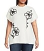 Perch by Blu Pepper Plus Size Knit Short Sleeve Top - Image 1