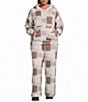 Perch by Blu Pepper Plus Size Multi-Floral Patchwork Quilted Long Sleeve Coordinating Hoodie - Image 3