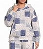 Perch by Blu Pepper Plus Size Multi-Floral Patchwork Quilted Long Sleeve Coordinating Hoodie - Image 5