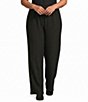 Perch by Blu Pepper Plus Size Textured Knit High Rise Straight Leg Pant - Image 1