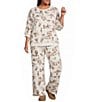 Perch by Blu Pepper Plus Size Western Print Round Neck Short Sleeve Coordinating Top - Image 3