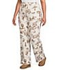 Perch by Blu Pepper Plus Size Western Printed High Rise Straight Leg Coordinating Pants - Image 1