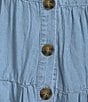 Blu Pepper Perch By Blu Pepper Plus Tiered Button Front Dress, Color:Chambray - Image 3